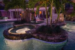 Signature Series Insane Pool  Spa at Night