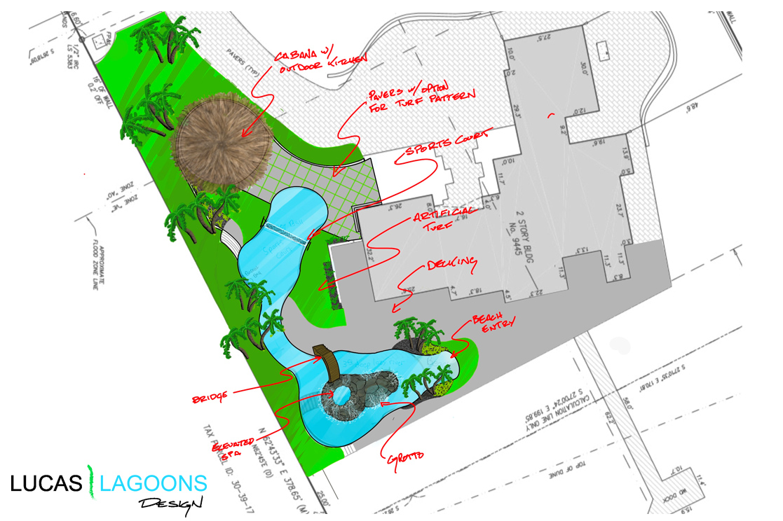 pool design drawing