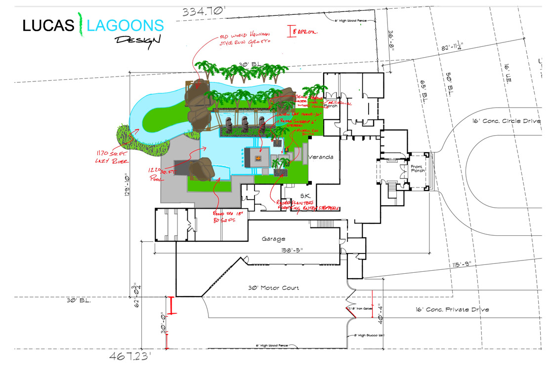 pool design drawing